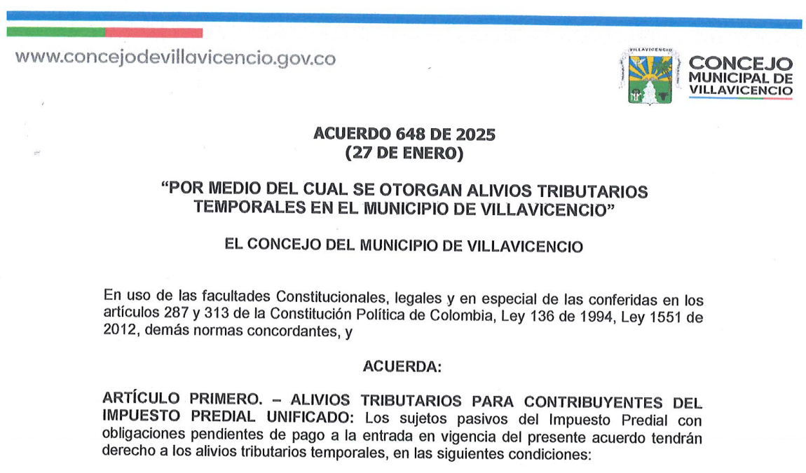 Acuerdo 648 2025